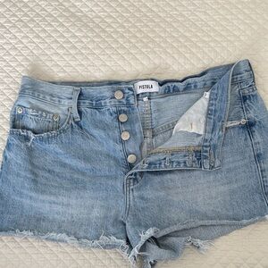Pistola Faded Blue Denim Cutoff Shorts